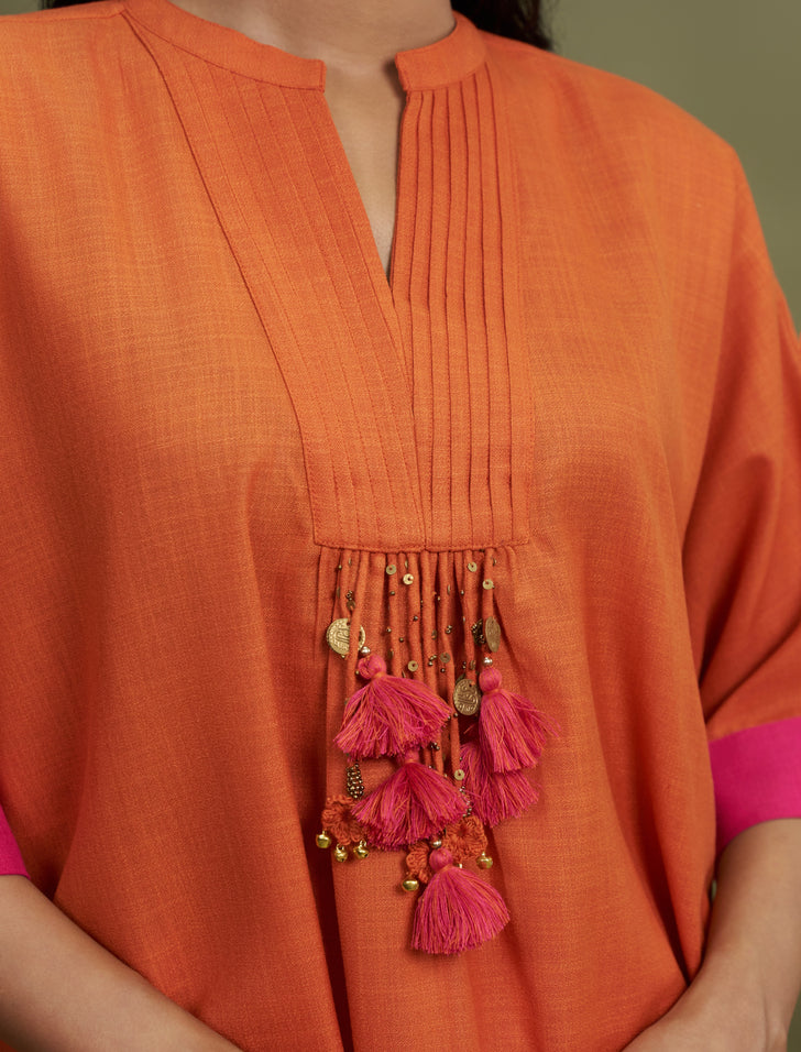 Burnt Orange & Fuchsia