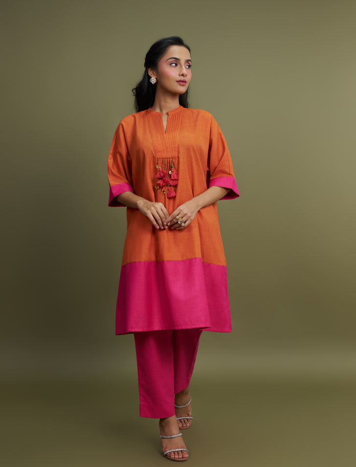 Burnt Orange & Fuchsia