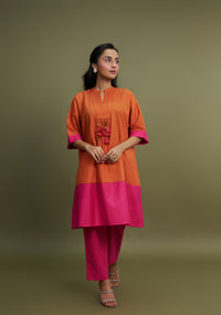 Burnt Orange & Fuchsia