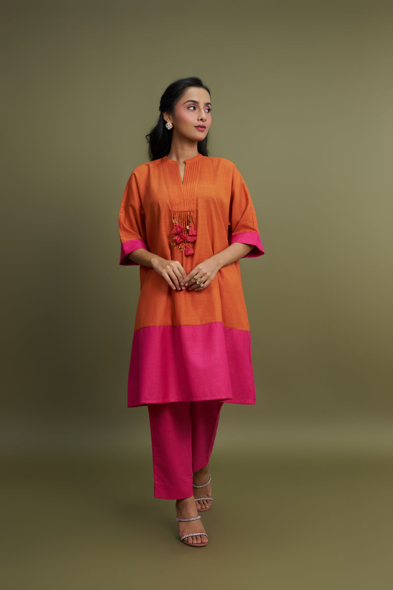 Burnt Orange & Fuchsia