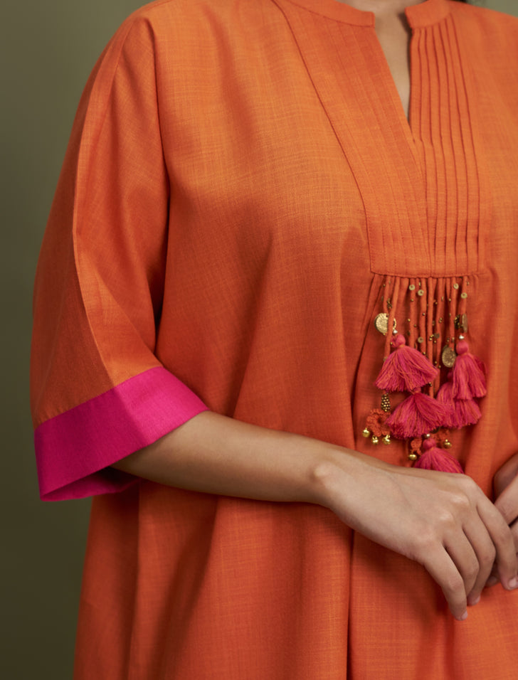 Burnt Orange & Fuchsia