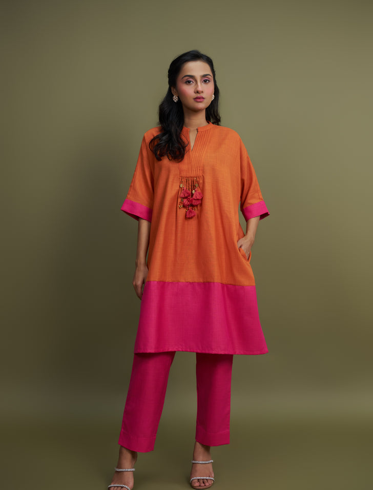 Burnt Orange & Fuchsia