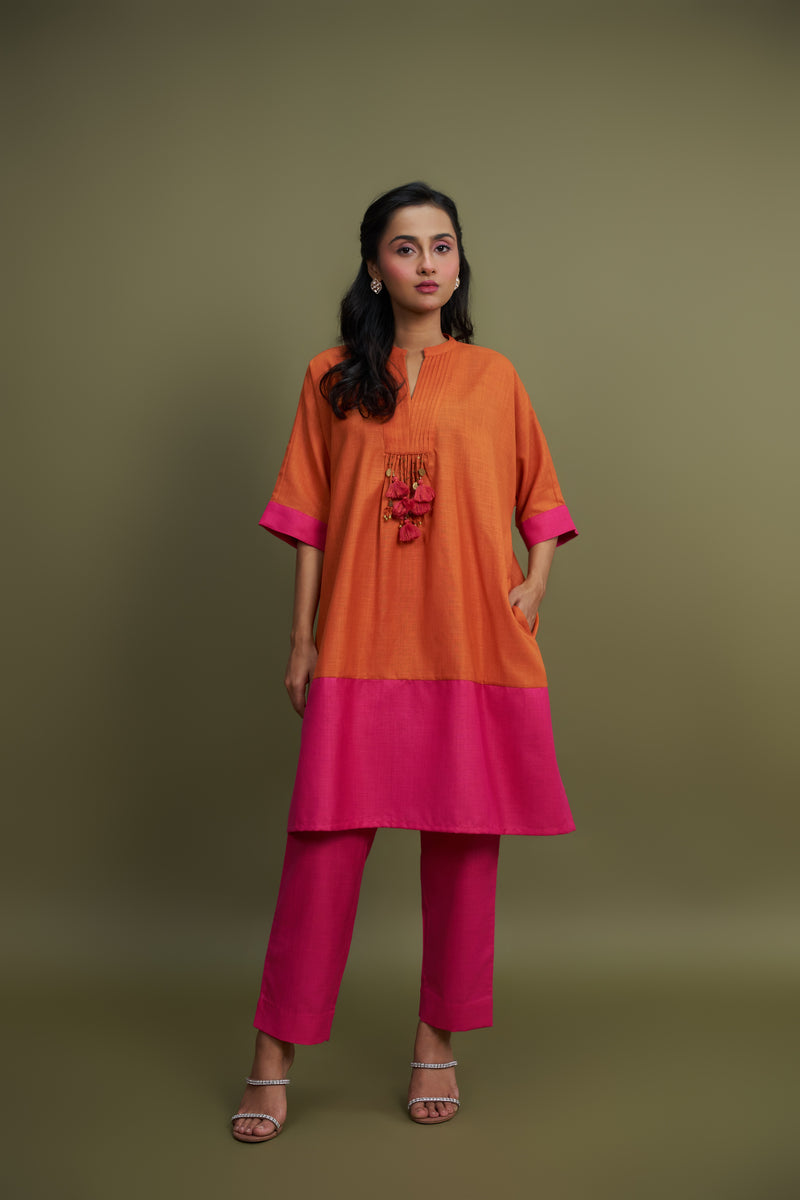 Burnt Orange & Fuchsia