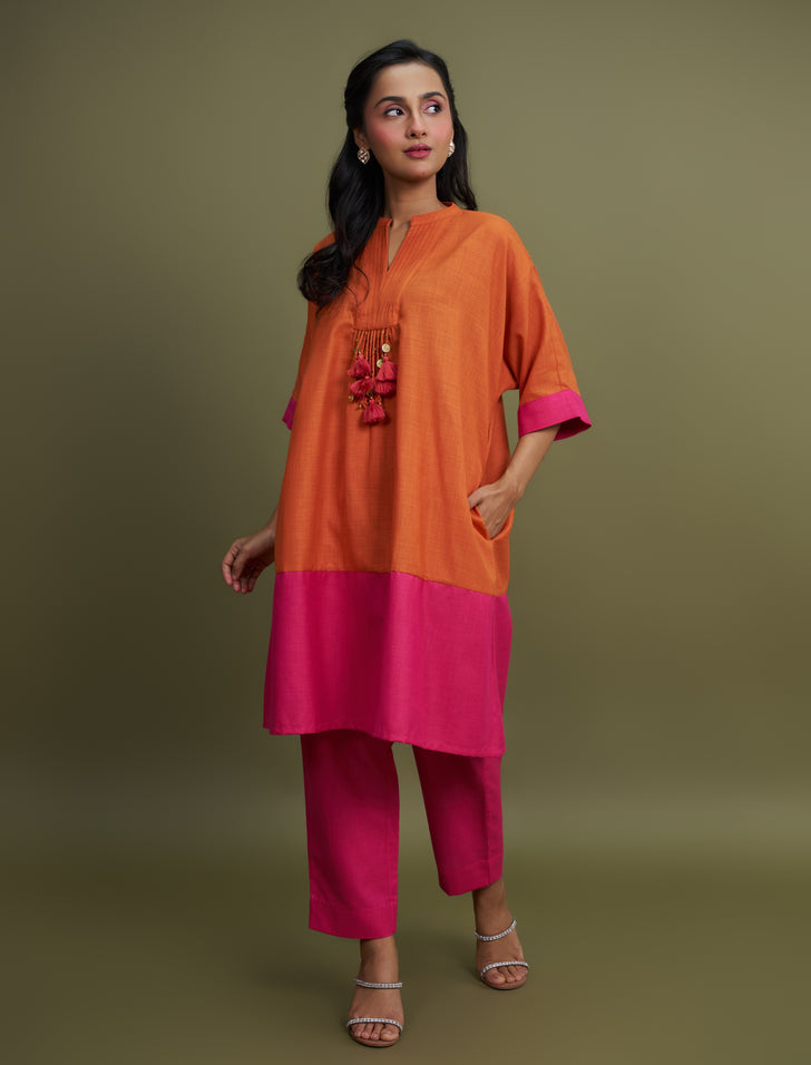 Burnt Orange & Fuchsia