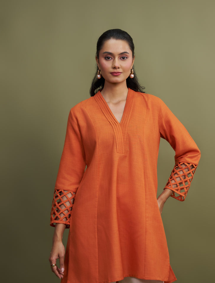 Burnt Orange & Ivory