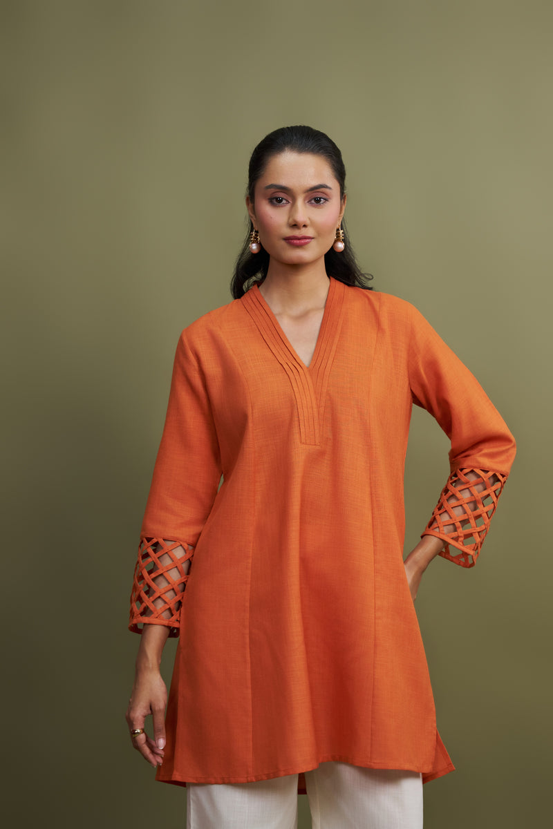 Burnt Orange & Ivory