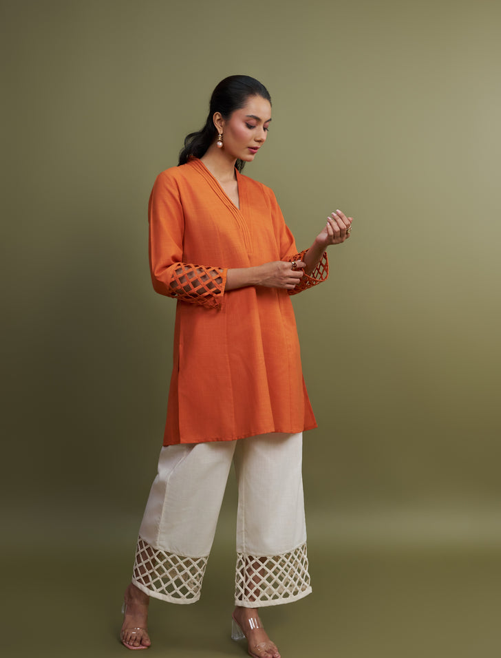 Burnt Orange & Ivory