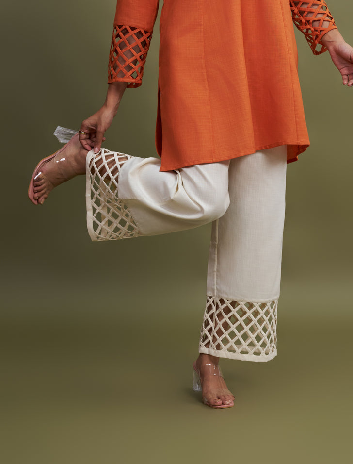 Burnt Orange & Ivory